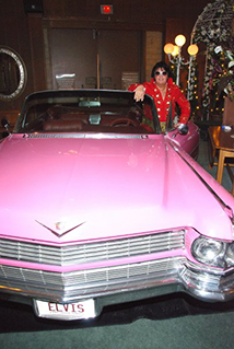 Gentleman Jim Posing in a Pink Cadillac